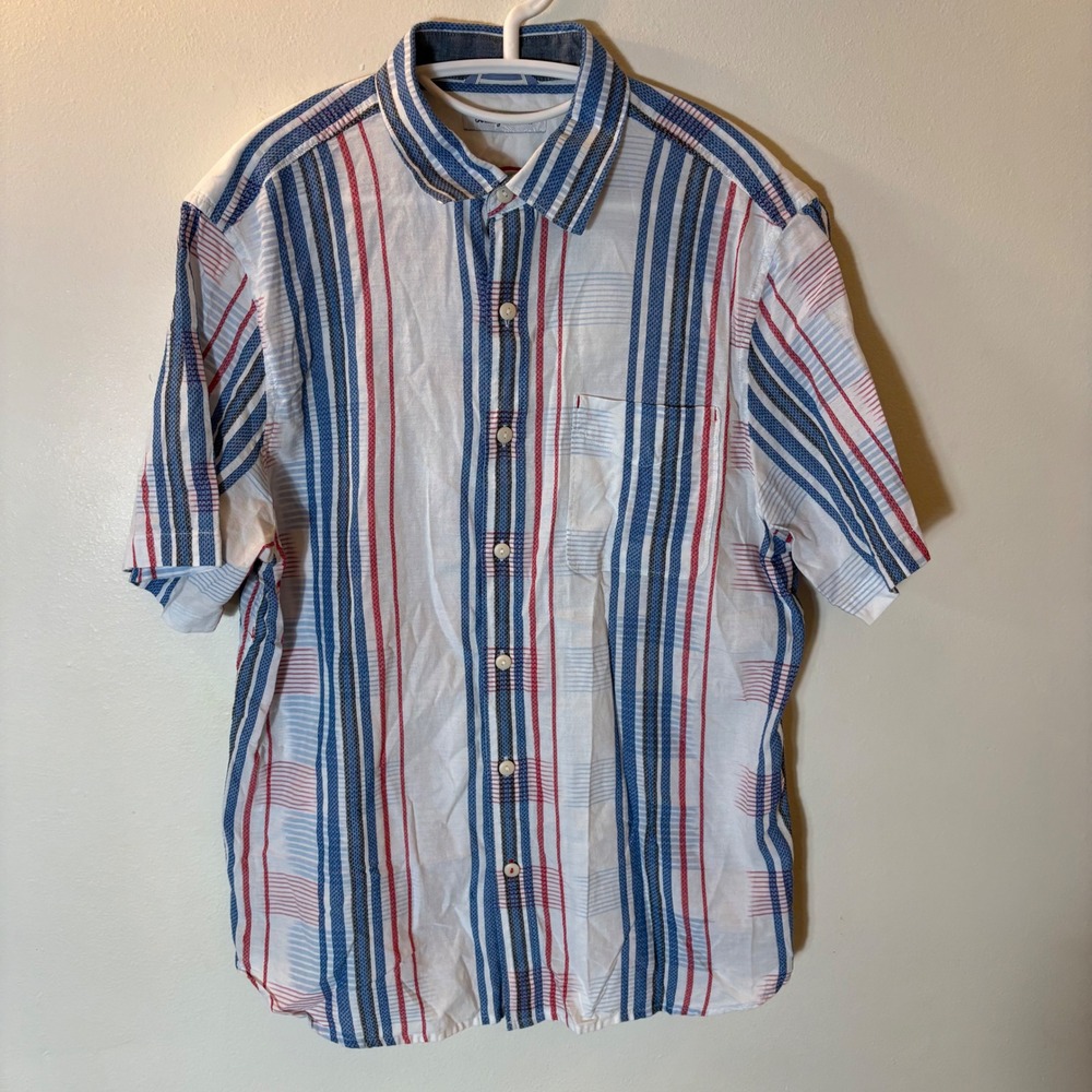 Tommy Bahama Mens Pelosa Stripe Camp Shirt Size Medium